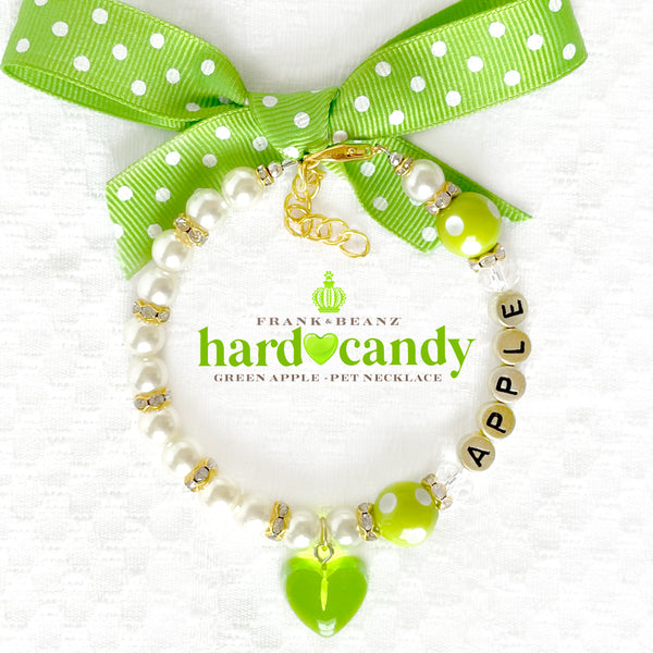 Hard Candy Green Apple Dog Necklace Dog Collar Cat Necklace Luxury Pet Jewelry