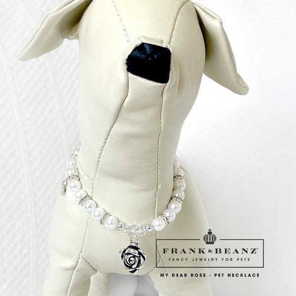 My Dear Rose Personalized Pearl Dog Necklace Pet Jewelry