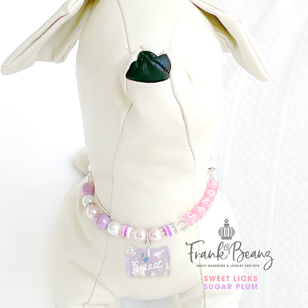 Sweet Licks Sugar Plum Pearl Dog Necklace Luxury Pet Jewelry
