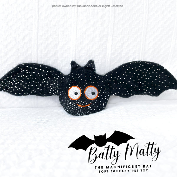 Magnificent Batty Matty Little Bat Squeaky Dog Toy