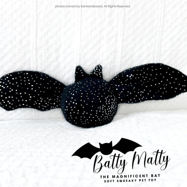 Magnificent Batty Matty Little Bat Squeaky Dog Toy