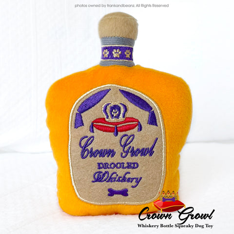 Crown Growl Parody Dog Toy Whiskery Bottle