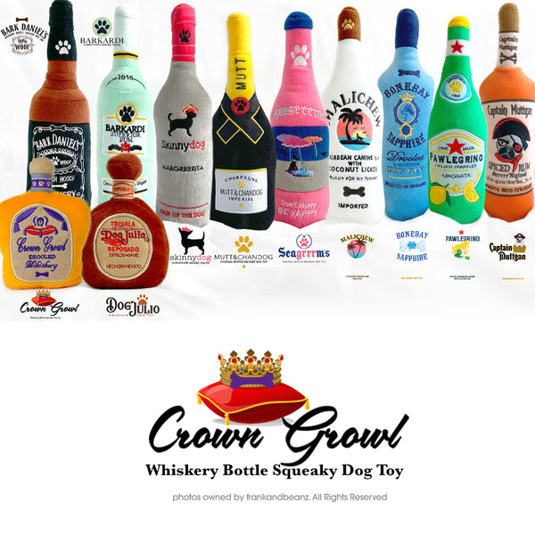 Crown Growl Dog Toy Whiskery Bottle