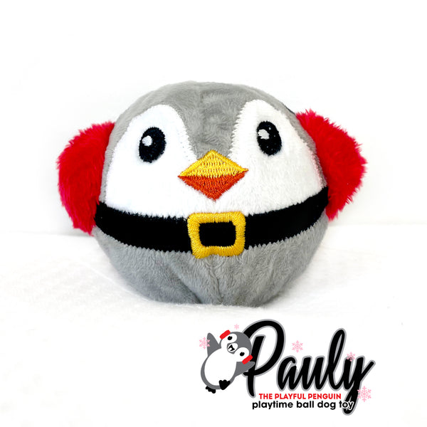 Pauly the Playful Penguin Rough Play Dog Toy Ball