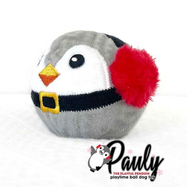 Pauly the Playful Penguin Rough Play Dog Toy Ball