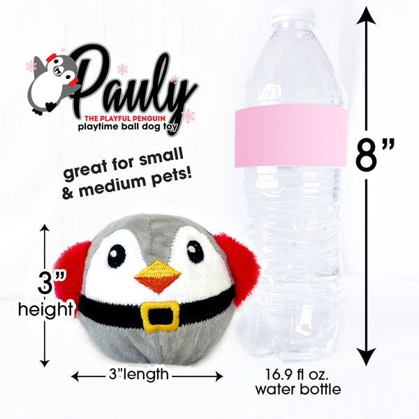 Pauly the Playful Penguin Rough Play Dog Toy Ball