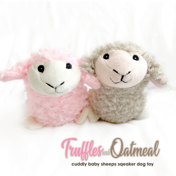 Truffles & Oatmeal Soft Baby Sheep Dog Toys