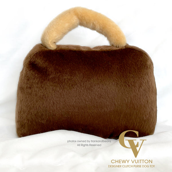 Chewy Vuitton Designer Clutch Purse Dog Toy