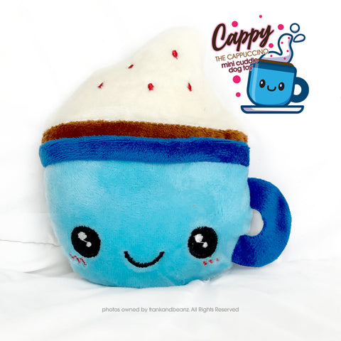 Cappy the Cappuccino Small Dog Toy No Squeaker