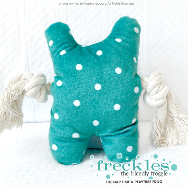 Freckles the Friendly Frog Nap Time Play Time Dog Toys