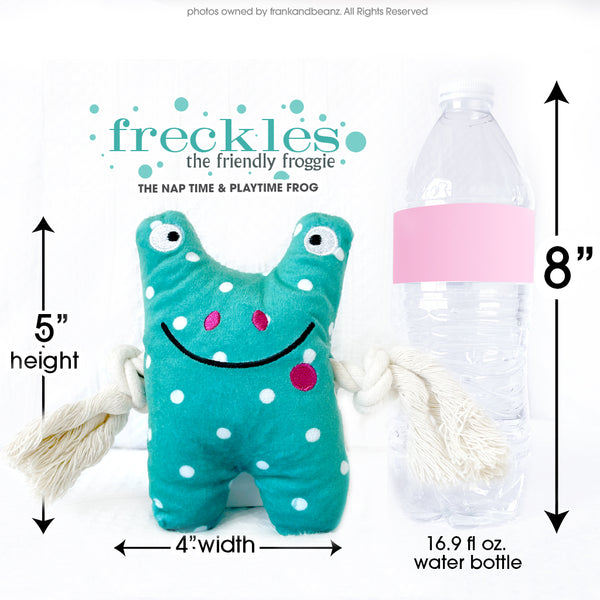 Freckles the Friendly Frog Nap Time Play Time Dog Toys