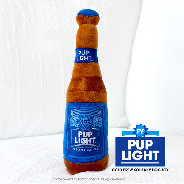 Pup Light Beer Bottle Squeaky Dog Toy