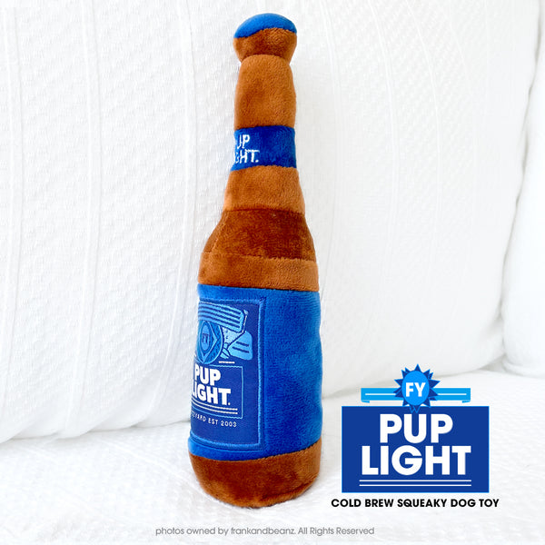 Pup Light Beer Bottle Squeaky Dog Toy