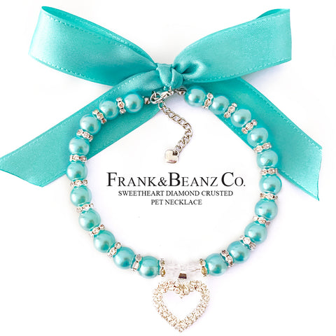Diamond Heart Tiffany Dog Necklace Luxury Pet Jewelry