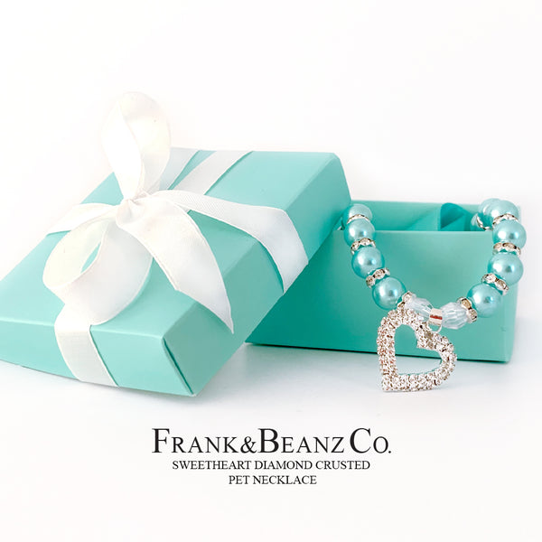 Diamond Heart Tiffany Dog Necklace Luxury Pet Jewelry