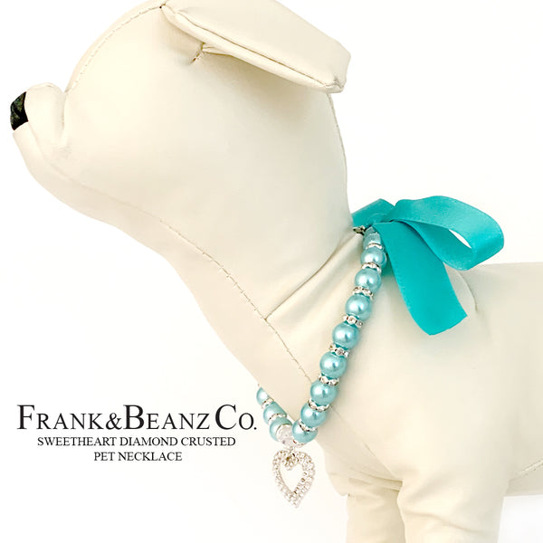 Diamond Heart Tiffany Dog Necklace Luxury Pet Jewelry