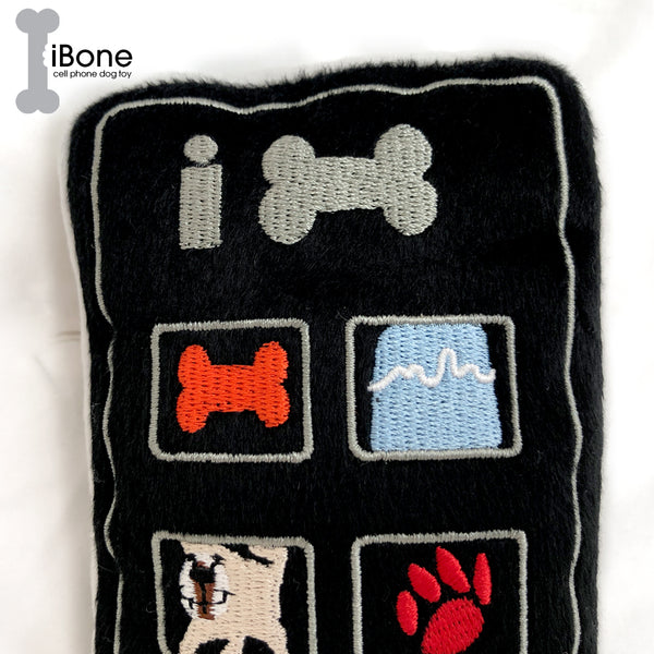 iBone Cell Phone Dog Toy Plush Squeaky Dog Toy