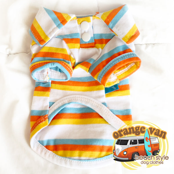 Orange Van-Tommy Sunkist Striped Dog Shirt