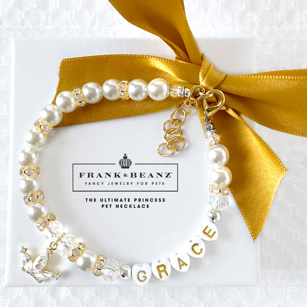 The Ultimate Princess Personalized Pearl Dog Necklace Luxury Pet Jewelry