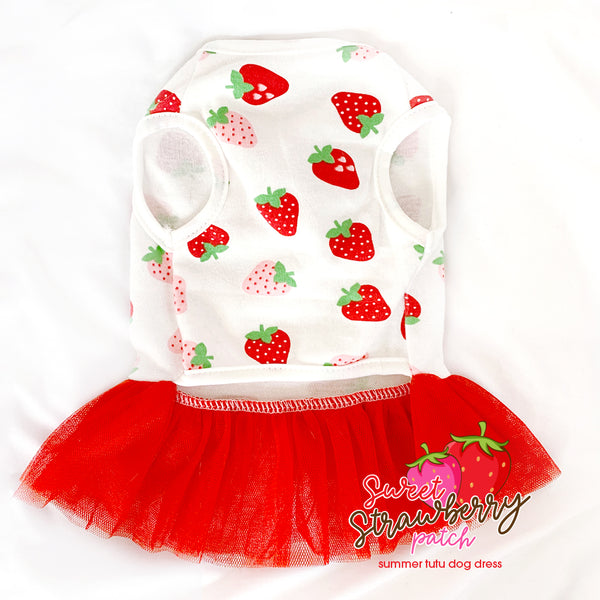 Sweet Strawberry Cute Tutu Dog Dress
