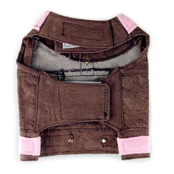Giddy Up Gertrude- Girls X-Small Denim Dog Jacket Harness