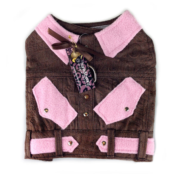 Giddy Up Gertrude- Girls X-Small Denim Dog Jacket Harness